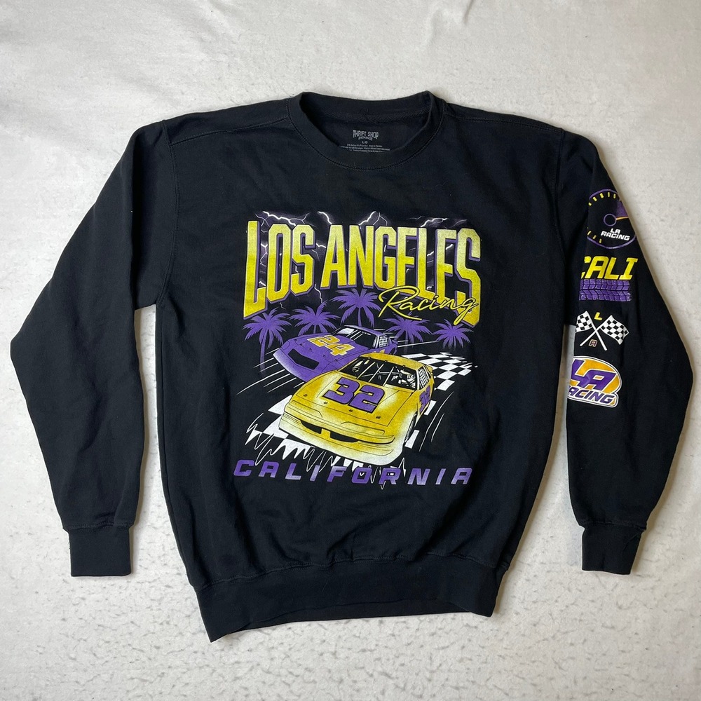 Thrift Shop Exchange Los Angeles Racing California Sweatshirt Black Mens‎ Large